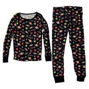 Walmart Celebrate Halloween‎ Girls 6 Pajama 2 Pc Sleep Set Colorful Candy Theme